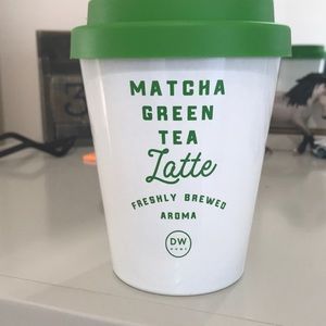 Matcha green tea latte candle